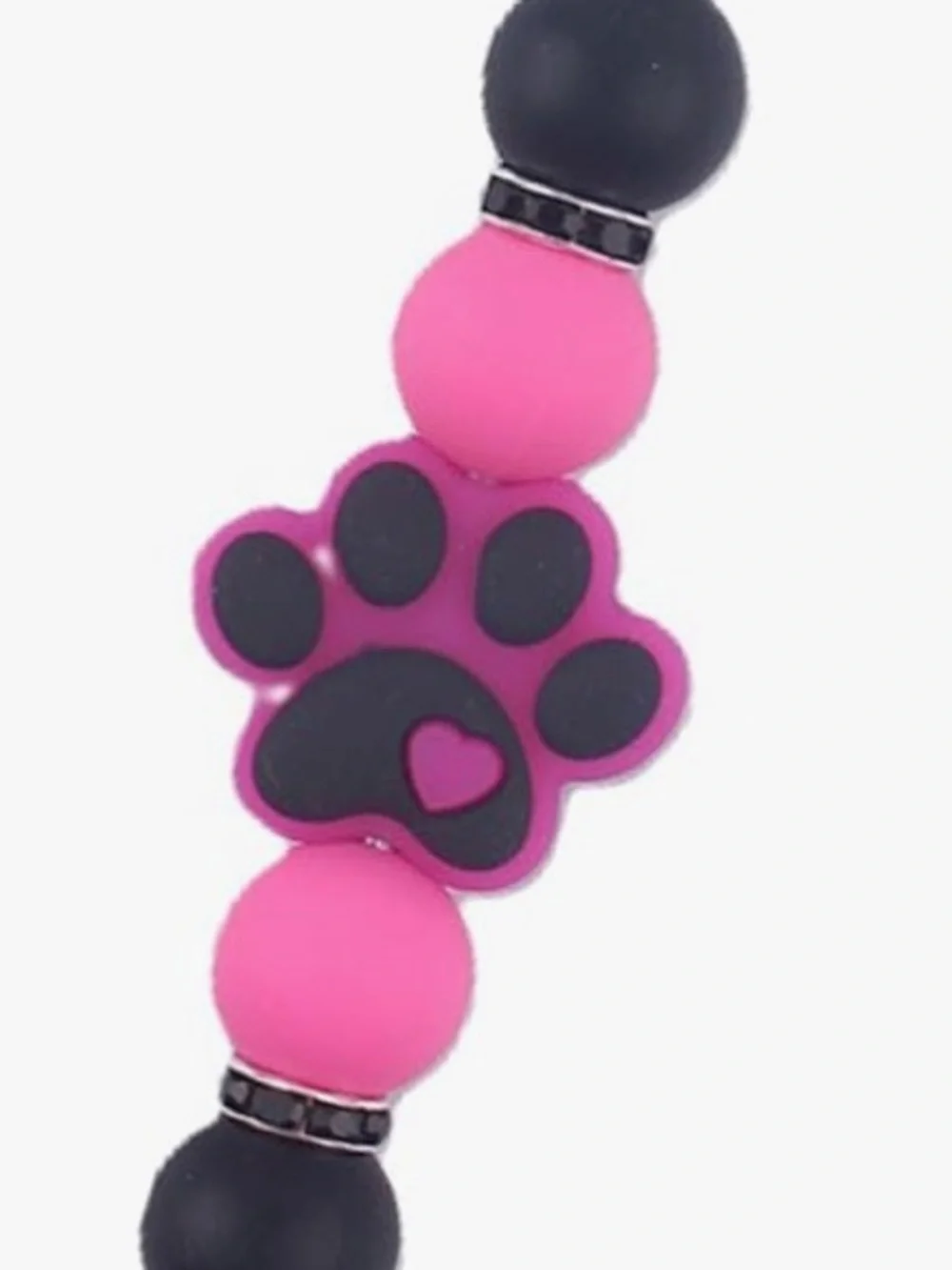 Silicone paw Bead purse/bag charm keychain